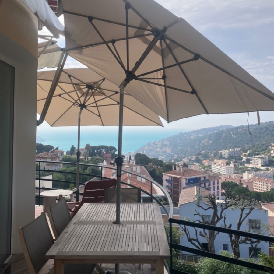 PURPLE LEAF Parasol Droit Inclinable de Marché Carré Rectangle Rond avec socle
