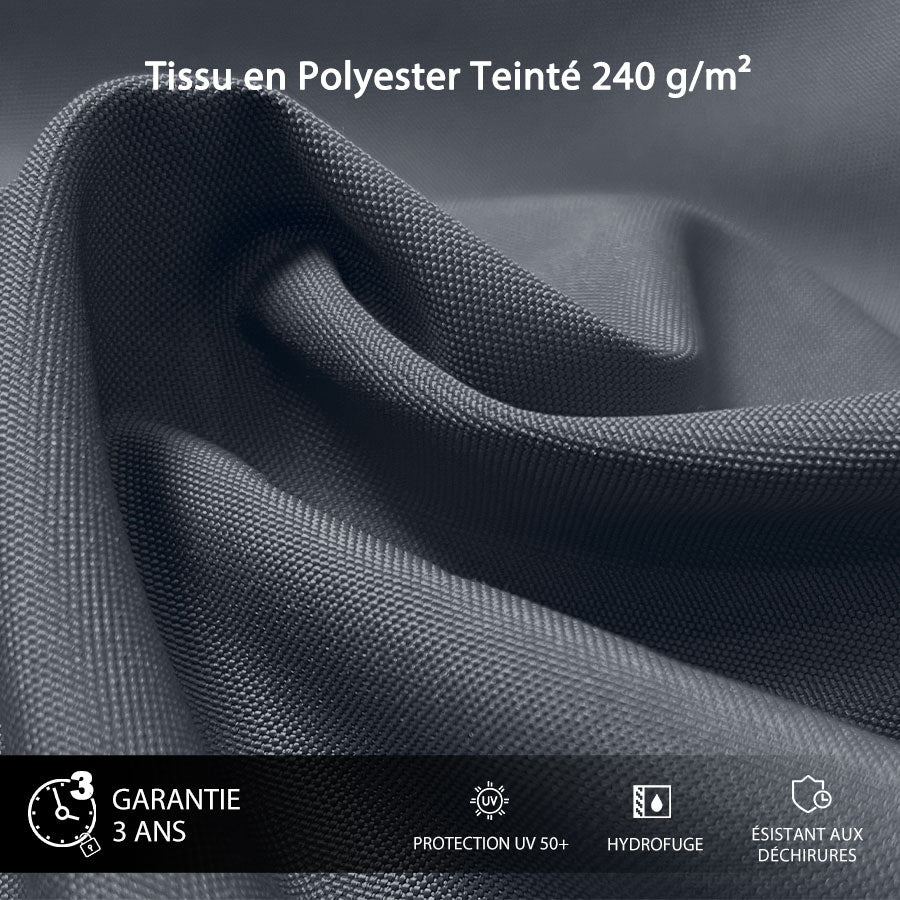 PURPLE LEAF Parasol Déporté Inclinable Rectangulaire, Parasol De Jardin Extérieur Toit à Double Rotatif 360°, Parasol Terrasse Extérieur