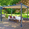 PURPLE LEAF Pergola Aluminium Tissu Teint en Fil Pergola pour Terrasse Exterieur, Toit Coulissante, Pavillon De Jardin