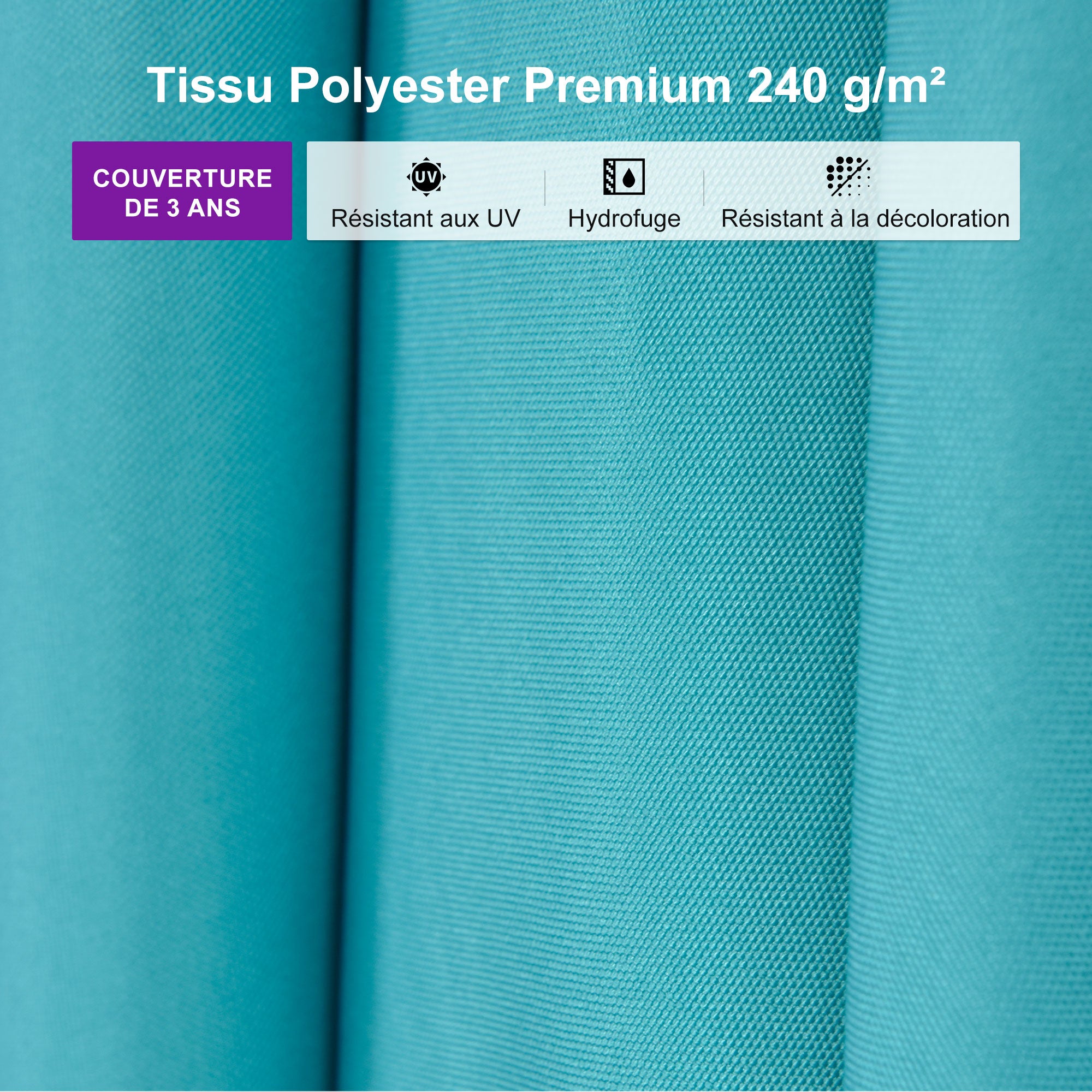 PURPLE LEAF Parasol déporté à inclinaison progressive - Parasol de Terrasse Abordable