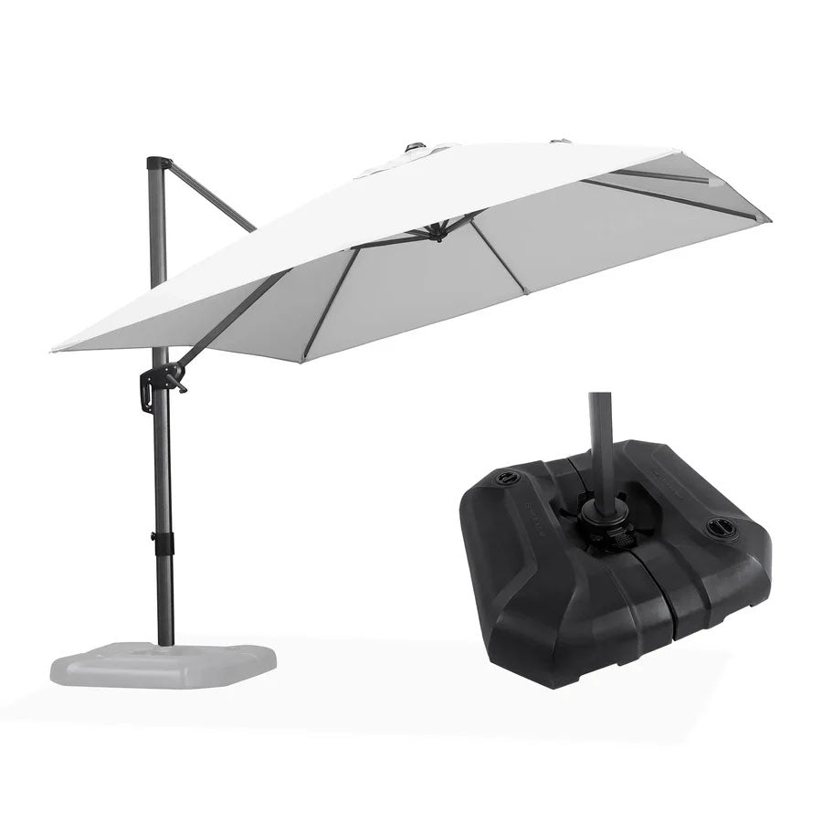 PURPLE LEAF Parasol Déporté de Jardin Économique Carré avec socle