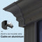PURPLE LEAF Tonnelle De Jardin Exterieur Tonnelle Aluminum Avec Moustiquaire Et Rideaux Pavillon De Jardin à Double Toit Acier Galvanisé, Gris