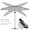 PURPLE LEAF Parasol Déporté avec LED Solaire 3 x 3 m Carré, Parasol De Jardin Extérieur Inclinable Toile Protection UV , avec socle