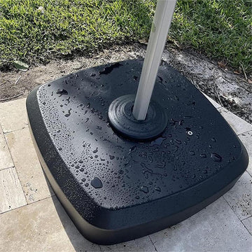 Base Rotative Parapluie Patio 360° - Accessoire Métal Robuste Pour Parasol Jardin, Terrasse, Camping