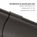 PURPLE LEAF Tonnelle de Jardin Pour Terrasse | Toit Rigide en Acier Galvanisé avec Rideaux Améliorés | Gris Clair