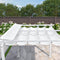 PURPLE LEAF Pergola rétractable d'extérieur avec double abri solaire Blanc Heavy-Duty Aluminium Pergola Patio Pergola moderne pour jardin deck arrière-cour