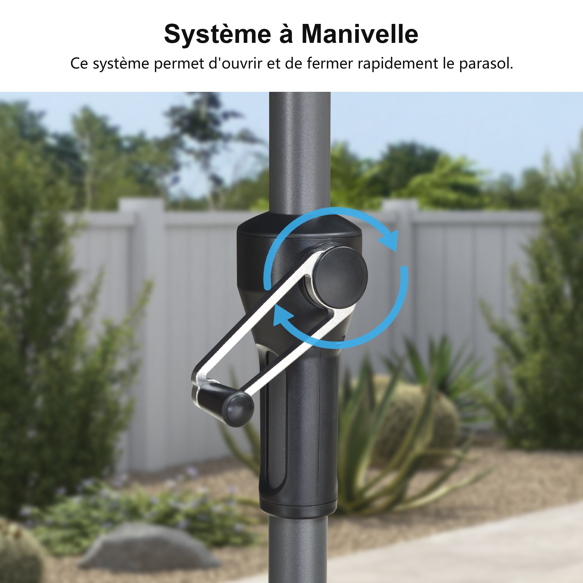 PURPLE LEAF Parasol en Aluminium à Mât Droit, Parasol d'Extérieur,Convient aux Jardins, Terrasses et abords de  Piscine ,Avec Socle