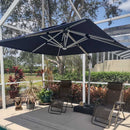 PURPLE LEAF Parasol De Jardin Extérieur avec LED Parasol Déporté Toit à Double Rotatif 360° Parasol Excentré Inclinable Parasol Terrasse Extérieur