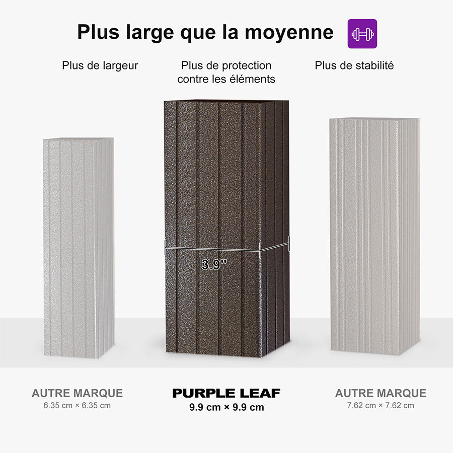 PURPLE LEAF Tonnelle De Jardin Tonnelle Aluminum Résistant à l'eau et stable Adapté à toutes les saisons Double Toit Acier Galvanisé，Économique - Bronze