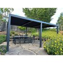 PURPLE LEAF Pergola Bioclimatique d'extérieur en aluminium à toit réglable pour terrasse et jardin grise