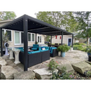 PURPLE LEAF Pergola Bioclimatique d'extérieur en aluminium à toit réglable pour terrasse et jardin grise