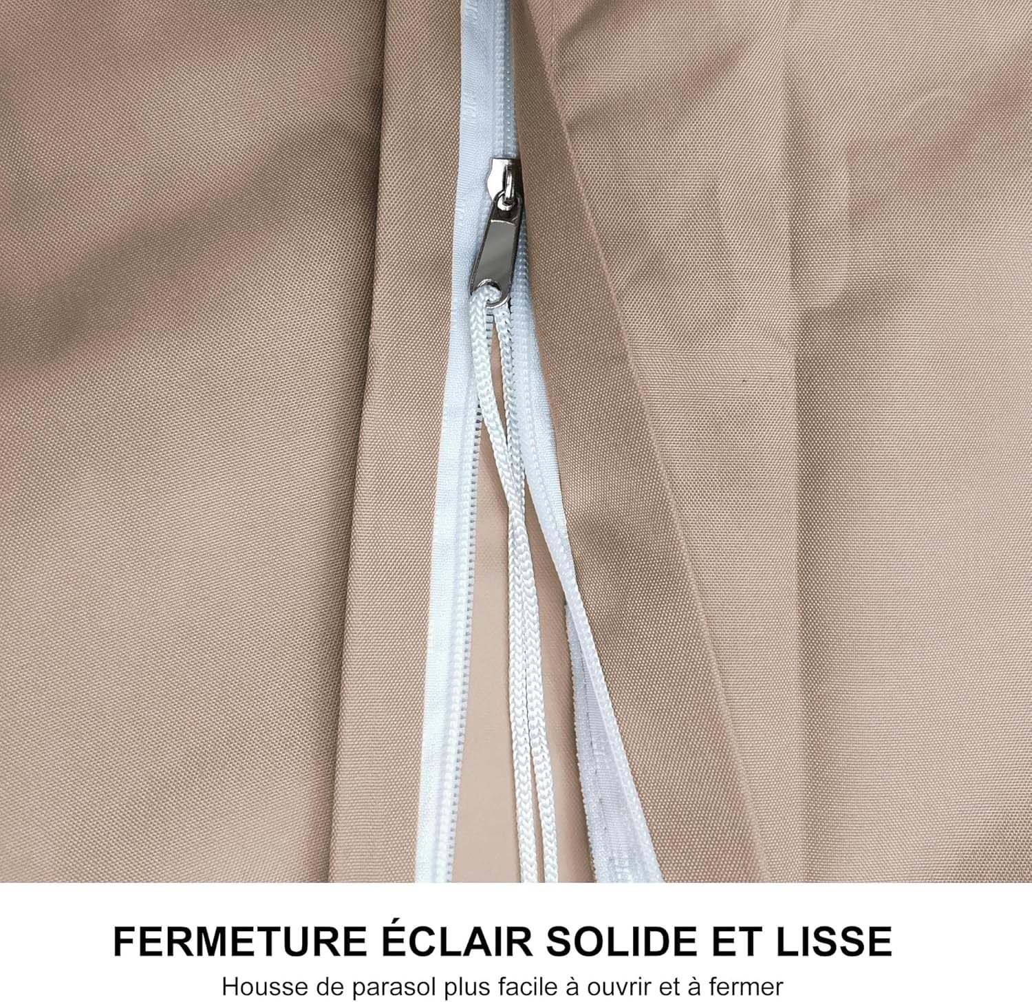 PURPLE LEAF Housse de parasol déporté avec fermeture éclair pour parasol extérieur et parasol de patio