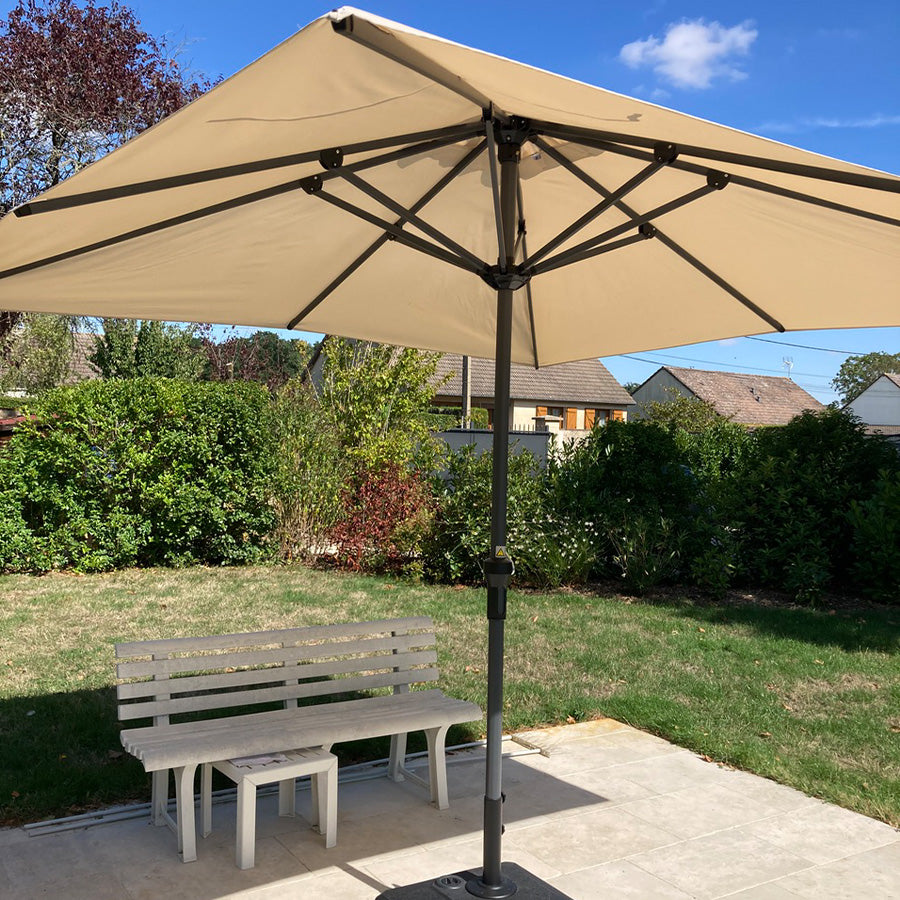 PURPLE LEAF Parasol en Aluminium à Mât Droit, Parasol d'Extérieur,Convient aux Jardins, Terrasses et abords de  Piscine