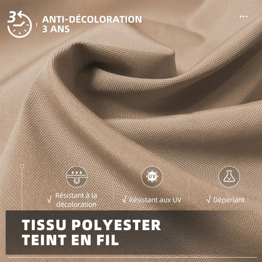 PURPLE LEAF Parasol Déporté de Jardin Économique Carré avec socle