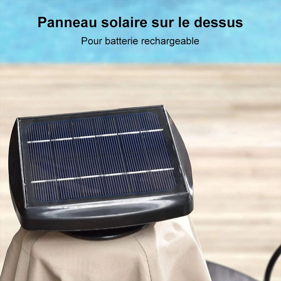 PURPLE LEAF Parasol De Jardin Exterieur Rectangulaire avec LED Parasol Déporté Toit à Double Rotatif 360° Parasol Excentré Inclinable Parasol Terrasse Exterieur