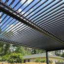 PURPLE LEAF Pergola Bioclimatique Pergola Aluminium Lames Orientables Tonnelle de Jardin Imperméable pour Terrasse Extérieur Carport, Gris