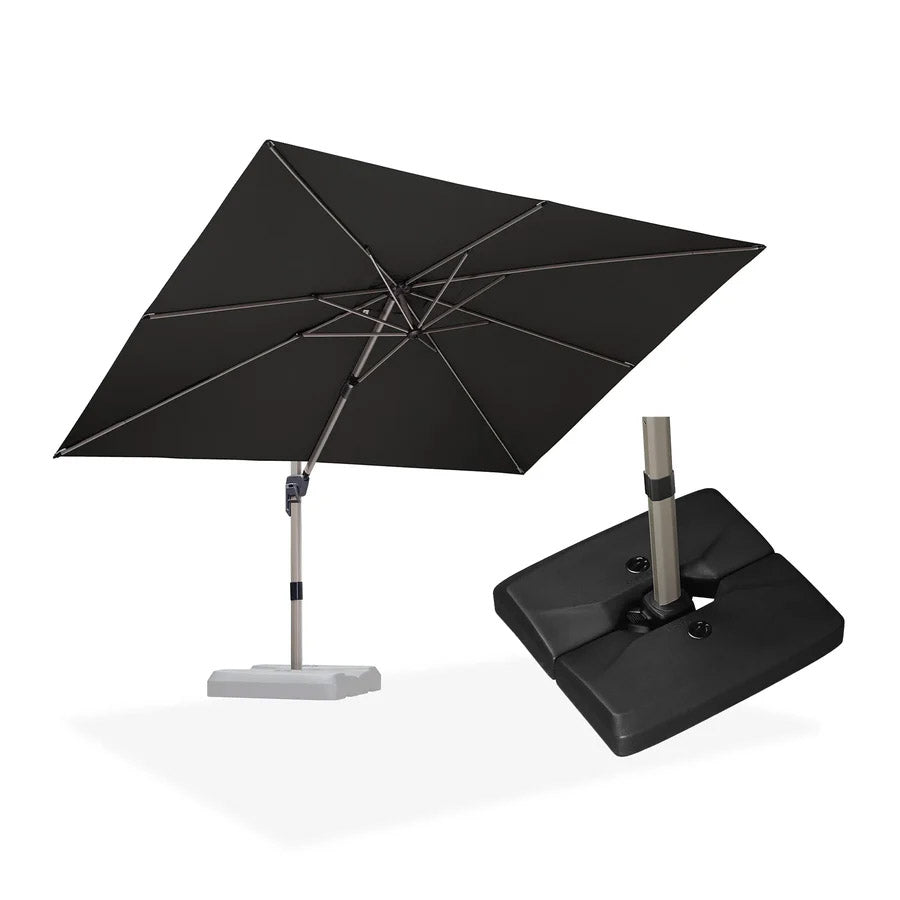 PURPLE LEAF Parasol Déporté Économique Champagne avec socle