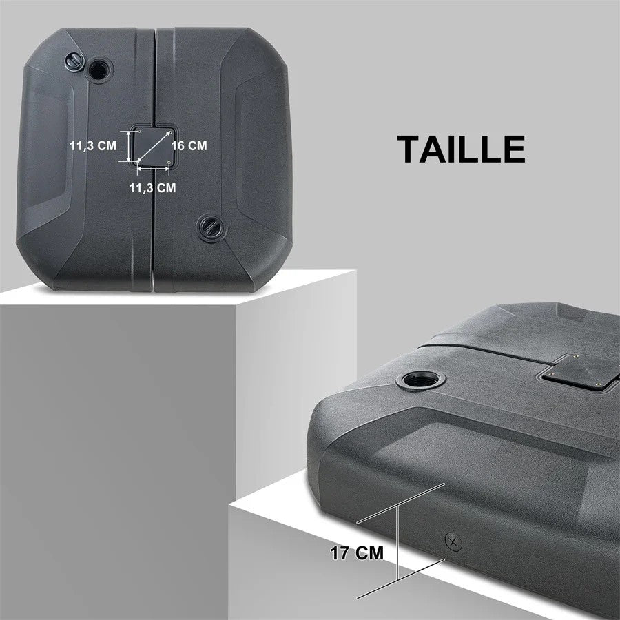 Base Compatible avec les Parasols Économiques à Cadre Gris Acier
