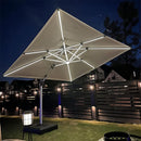 PURPLE LEAF Parasol De Jardin Extérieur avec LED Parasol Déporté Toit à Double Rotatif 360° Parasol Excentré Inclinable Parasol Terrasse Extérieur