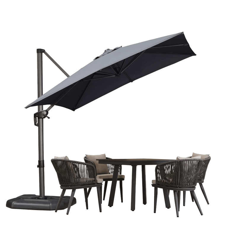 PURPLE LEAF Parasol De Jardin Exterieur Parasol Deporte Rotatif 360°, Parasol Excentré Inclinable, Parasol Suspendu Balcon - Purpleaf France