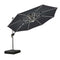 PURPLE LEAF Parasol De Jardin Exterieur 3 m Rond avec LED, Parasol Déporté Toit à Double Rotatif 360°, Parasol Excentré Inclinable, Parasol Terrasse Exterieur Luxueux, Marine - Purpleaf France