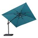 PURPLE LEAF Parasol De Jardin Exterieur Deporte LED 3x3 m, pivoter le long du mât du, Rotatif 360°, Parasol Deporte Excentré Inclinable, Parasol Suspendu Balcon Lumineux Solaire, Gris - Purpleaf France