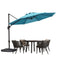 PURPLE LEAF Parasol De Jardin Exterieur Rond Parasol Deporte Rotatif 360°, Parasol Excentré Inclinable, Parasol Suspendu Balcon - Purpleaf France