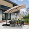 PURPLE LEAF Parasol De Jardin Exterieur Parasol Deporte Rotatif 360°, Parasol Excentré Inclinable, Parasol Suspendu Balcon - Purpleaf France