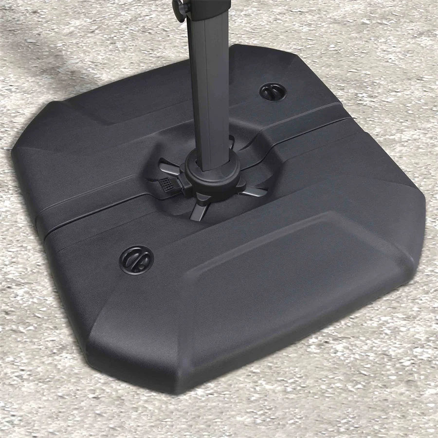 Base Compatible avec les Parasols Économiques à Cadre Gris Acier