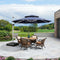 PURPLE LEAF Parasol Déporté Inclinable 4 m Rond, Parasol De Jardin Exterieur Toit à Double Rotatif 360°,Parasol Terrasse Exterieur Luxueux - Purpleaf France