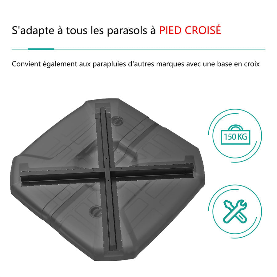 Joparri Lot de 4 Pieds de Parasol pour Parasol déporté, en Fore de Joparri Lot de 4 Pieds de Parasol pour Parasol déporté, en Fore de