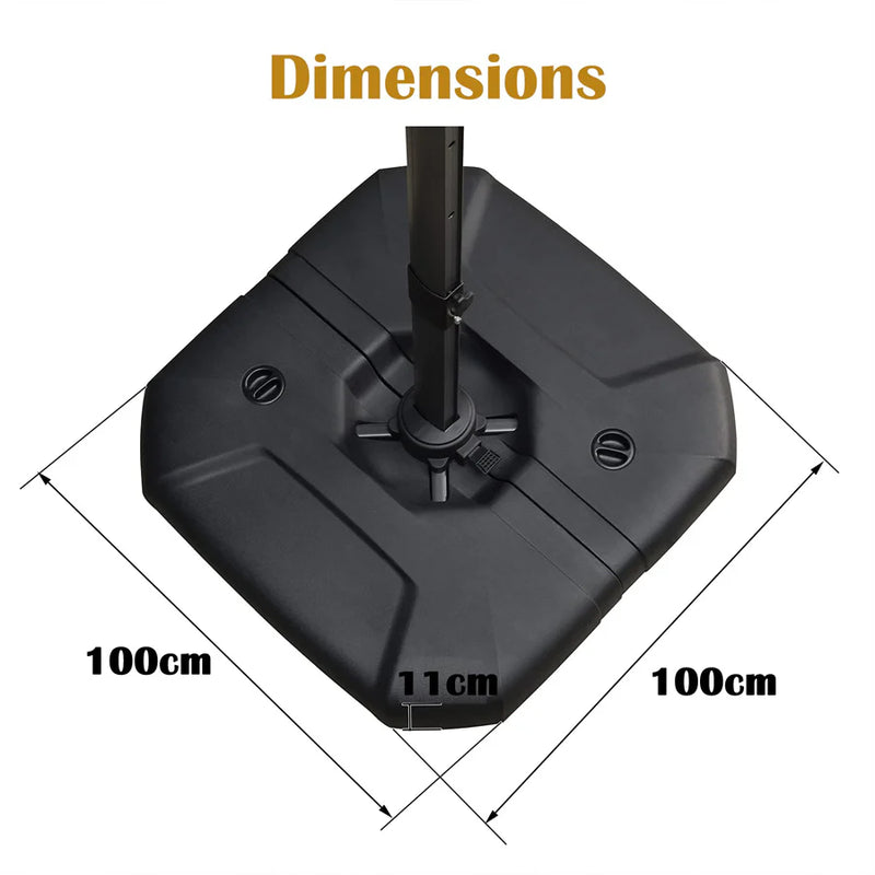 Base Compatible avec les Parasols Économiques à Cadre Blanc