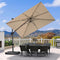 PURPLE LEAF Parasol Déporté Inclinable Gauche Droite Carré, Parasol De Jardin Extérieur avec 5 Positions réglables et Rotation à 360°, Toile Protection UV