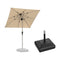 PURPLE LEAF Parasol Droit Inclinable de Marché Carré Rectangle Rond avec socle