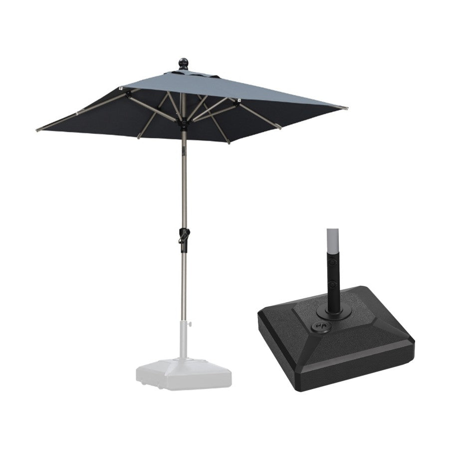 PURPLE LEAF Parasol Droit Inclinable de Marché Carré Rectangle Rond avec socle