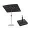 PURPLE LEAF Parasol Droit Inclinable de Marché Carré Rectangle Rond avec socle