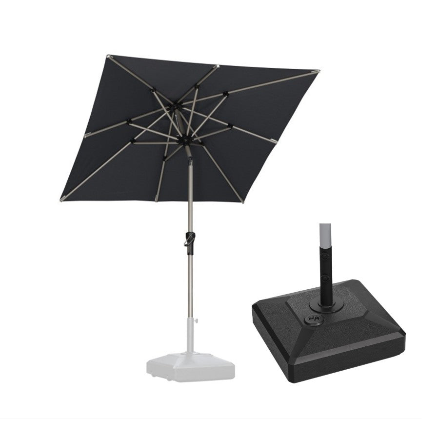 PURPLE LEAF Parasol Droit Inclinable de Marché Carré Rectangle Rond avec socle