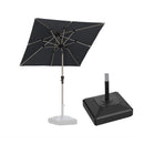 PURPLE LEAF Parasol Droit Inclinable de Marché Carré Rectangle Rond avec socle