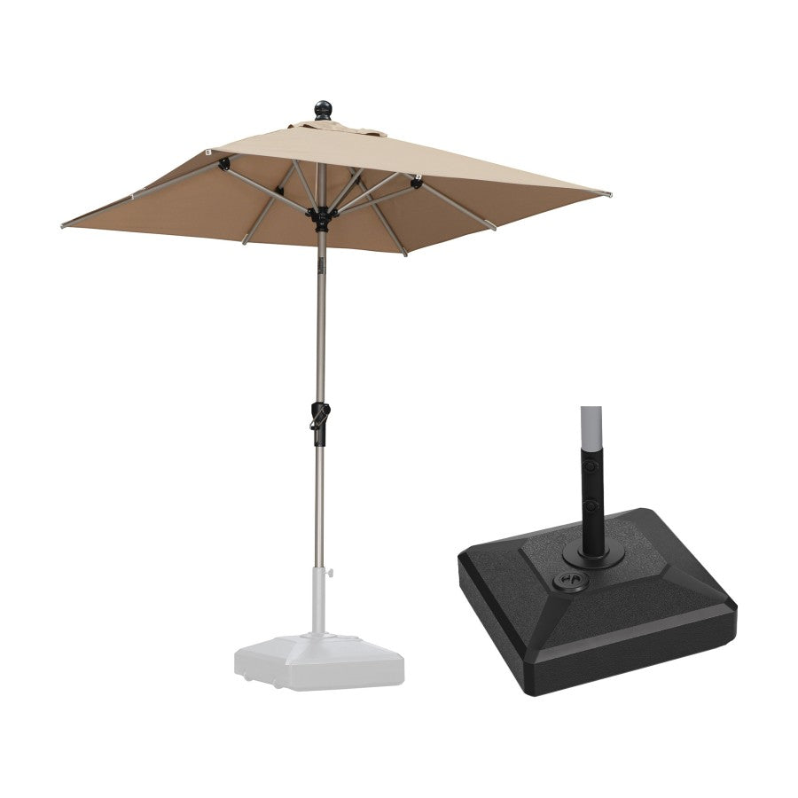 PURPLE LEAF Parasol Droit Inclinable de Marché Carré Rectangle Rond avec socle