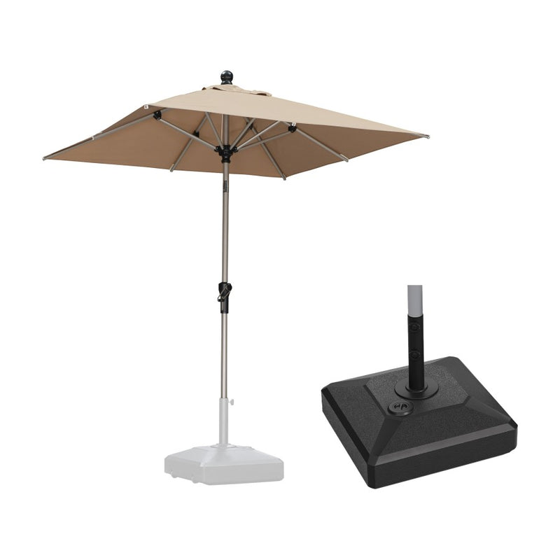 PURPLE LEAF Parasol Droit Inclinable de Marché Carré Rectangle Rond avec socle