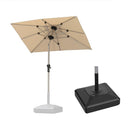 PURPLE LEAF Parasol Droit Inclinable de Marché Carré Rectangle Rond avec socle