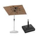 PURPLE LEAF Parasol Droit Inclinable de Marché Carré Rectangle Rond avec socle