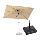 PURPLE LEAF Parasol Droit Inclinable de Marché Carré Rectangle Rond avec socle