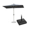 PURPLE LEAF Parasol Droit Inclinable de Marché Carré Rectangle Rond avec socle