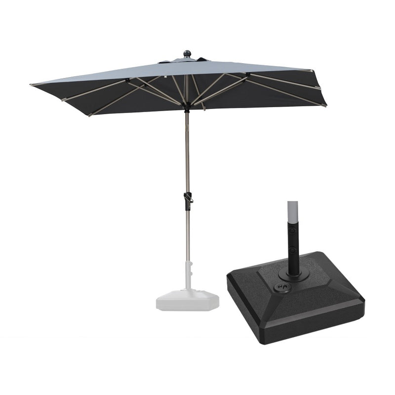 PURPLE LEAF Parasol Droit Inclinable de Marché Carré Rectangle Rond avec socle