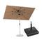 PURPLE LEAF Parasol Droit Inclinable de Marché Carré Rectangle Rond avec socle