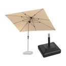 PURPLE LEAF Parasol Droit Inclinable de Marché Carré Rectangle Rond avec socle