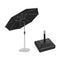 PURPLE LEAF Parasol Droit Inclinable de Marché Carré Rectangle Rond avec socle