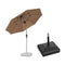 PURPLE LEAF Parasol Droit Inclinable de Marché Carré Rectangle Rond avec socle