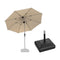 PURPLE LEAF Parasol Droit Inclinable de Marché Carré Rectangle Rond avec socle